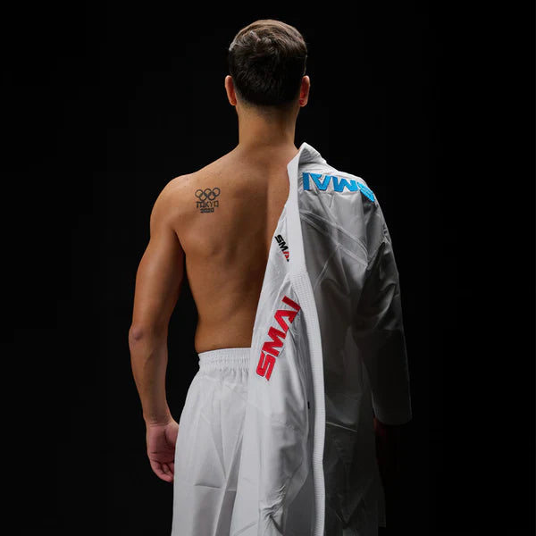 INAZUMA RX KUMITE GI - OMKEERBARE JAS ROOD/BLAUW